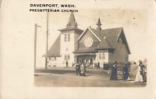 Presbyterian Church Davenport Washington WA c1905 Real Photo RPPC picture