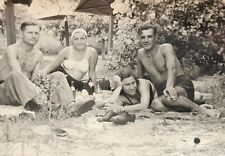 1950s Shirtless Affection Young Guys Lovely Women Bikini Gay int Vintage Photo picture