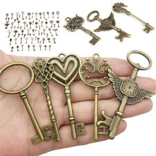 69PCS Keys Antique Vintage Old Look Bronze Skeleton Keys Fancy Heart Bow Pendant picture