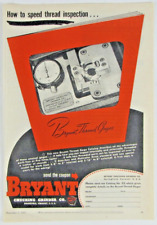 Vintage 1945 BRYANT Thread Gage Tool Print Ad picture