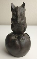 Vintage Mouse Sitting on an Apple Heredities Signed Cold Cast Bronze 1974 picture