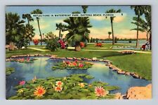 Daytona Beach FL-Florida, Reflections In Waterfront Park, Vintage Postcard picture