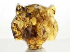 ++  Tiger head carved in Mexican Amber ++ picture