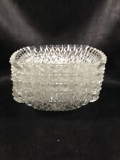 Set of 5 Vintage Clear Glass Square Diamond Point 4-1/2” Bowls picture