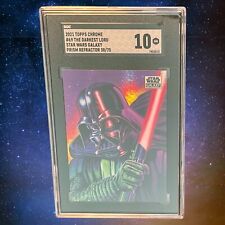2021 TOPPS STAR WARS GALAXY THE DARKEST LORD #69 PRISM REFRACTOR 38/75 SGC 10 GM picture