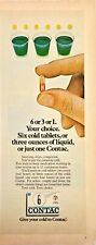 Contac Cold Medicine For The Common Cold 1/3 Page Vintage 1975 Print Ad picture