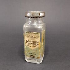 EMPTY Vtg Abbott Dulcet Aspirin Container Glass Medicine Bottle Child Proof Cap picture