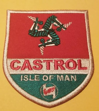 CASTROL ISLE OF MAN Embroidered Patch approx 3x3.5