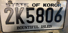 LICENSE PLATE LOT BLOWOUT: Palau STATE OF KOROR License Plate  picture