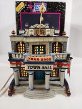 Lemax Year 2000 Town Hall Millennium Celebration Christmas Village Lighted  picture