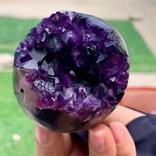 186 G Natural Uruguayan Amethyst Quartz crystal open smile sphere picture