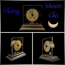 Viking Moon Glow Clock Lighted Art Deco Lighted Vintage 1934 Telechron Syncron picture