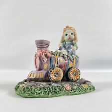 Vintage Youngs 1994 Easter Bunny Choo-Choo Train Garden Figurine picture