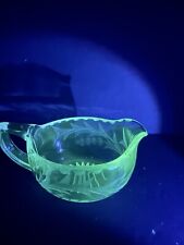 Manganese Glass - Creamer Bowl (Glows Green like Uranium Glass) 1930's picture