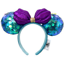 Disney Parks Little Mermaid Ariel Dinglehopper Minnie Mouse Bow Ears Headband picture