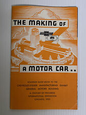 The Making of a Motor Car Souvenir Chevrolet-Fisher World's Fair Chicago 1933 picture