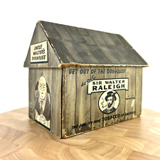 RARE cardboard Sir Walter Raleigh Uncle Walters dog house radio show tobacco box picture