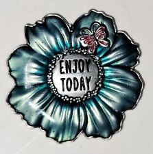 Miniature Ganz butterfly Flower charm ~ Enjoy Today, Collectible Gift w/ message picture