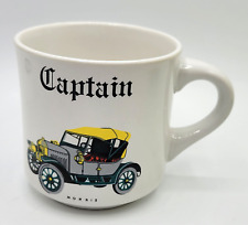 Papel White Ceramic Coffee Mug Tea Cup Antique Car Captain Morris Name picture