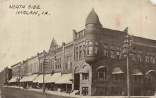 1910 Harlan Shelby County Iowa North Side of Town Square Historical Msg Postcard picture