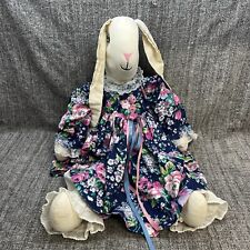 Vintage Handmade Bunny Rabbit Floppy Ears Easter Rag Doll Best Friend Dress picture