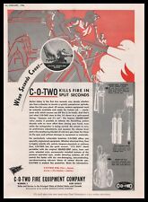 1946 C-O-Two Fire Equipment Extinguisher Guns Newark New Jersey Vintage Print Ad picture