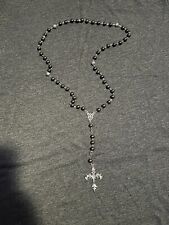 Handmade Gothic Rosary With Black Jasper Beads picture