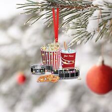 Custom Name Christmas Popcorn Cinema Ornaments for Christmas Tree, Popcorn Lover picture