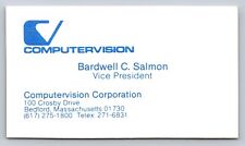 Vintage Business Card Computervision Computer Vision Bedford Massachusetts picture