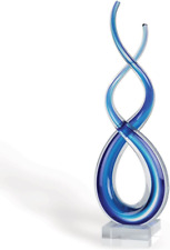 Badash Touch of Blues - Blue Crystal Murano-Style Glass Sculpture - Blue Home picture