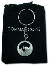 2010 Montana Cut Coin Keychain Glacier American US State Park Quarter Jewelry picture