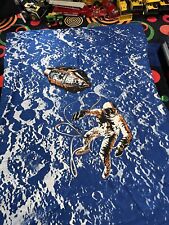 Vintage NASA Astronaut Blanket 9ftx 74’ Huge Blanket Spaceship Moon Apollo 9/1 picture