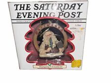 NORMAN ROCKWELL CHRISTMAS TREE ORNAMENT SATURDAY EVENING POST 1998 SANTA  picture