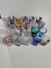 Lot of 20 Souvenir Shot Glasses Cities States Tourist Attractions Standard Size picture