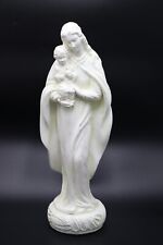 Majestic Antique Statue Virgin Mary Lady Madonna with Child White Large picture
