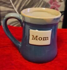 Tumbleweed Pottery MOM Mug Coffee Tea Ceramic Cup Blue Heavy picture