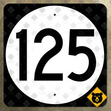 Circular State Route 125 highway marker 1961 road sign New Jersey Vermont 16x16 picture