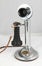 American Telephone & Telegraph Co. Chrome No Dial Model 337 Candle Stick Phone picture