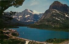 Swift Current Lake Glacier National Park Hotel Montana pm 1966 Postcard picture