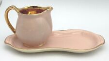 Vintage Crown Devon Pink And Gold Creamer Or Underplate CHOOSE Replacement Piece picture