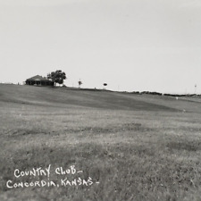 Concordia Country Club Kansas RPPC Postcard 1940s Golf Course Vintage Photo K627 picture