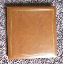 Vintage Leather Look Photo Album w/ 68 Pages for Photos, Each Page Holds 6 Photo picture