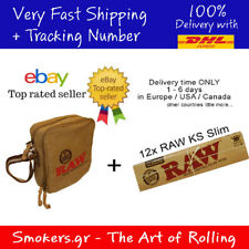 1x RAW OFFICIAL / ORIGINAL Shoulder Bag Brown + 12x RAW Rolling Papers King Size picture