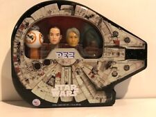 RETIRED Star Wars Millenium Falcon PEZ Set 4 Dispensers in Collector's Tin - NEW picture