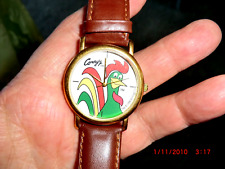 Vintage Kellogg's 1996 Corny Corn Flakes Collectible Watch Brown Leather Band picture