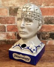 Porcelain L.N. Fowler Phrenology Scientific Psychology 13” Ink Well Bust Head picture