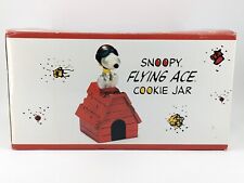 Snoopy FLYING ACE Cookie Jar PEANUTS Red Baron Fighter Pilot | New Open Box picture