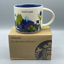 Starbucks Mug You Are Here Scotland YAH Coffee 14oz Box Thistle Bagpipes Whisky picture