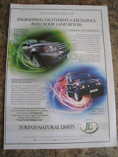 JE ENGINEERING LAND ROVER SURPASS NATURAL LIMITS CAR ADVERT A4 SIZE FILE 17 picture