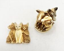 Harmony Kingdom 1998 Royal Watch Club Kit Mutton Chops Jest Box Figurine Cat Pin picture